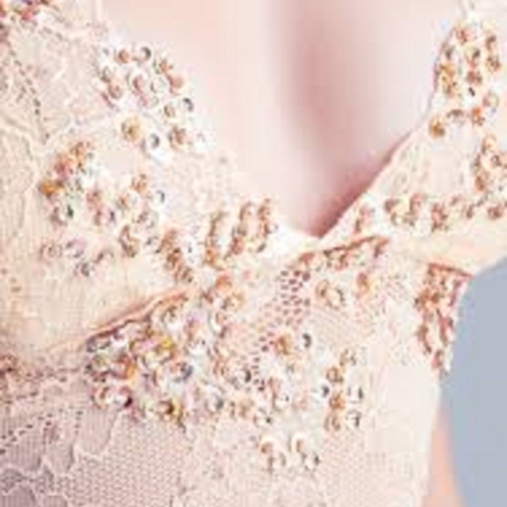Beige Karina beaded crop top - Picture 7 of 9